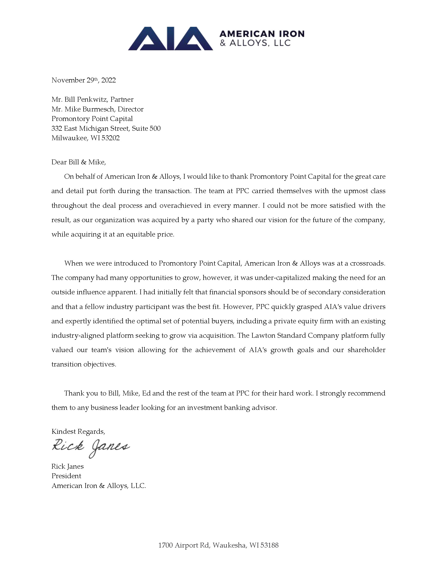 View Recommendation Letter