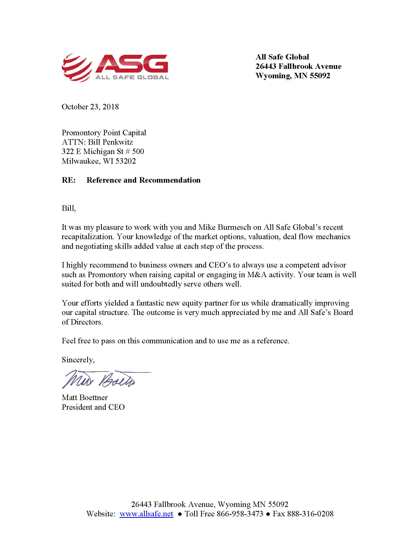 View Recommendation Letter