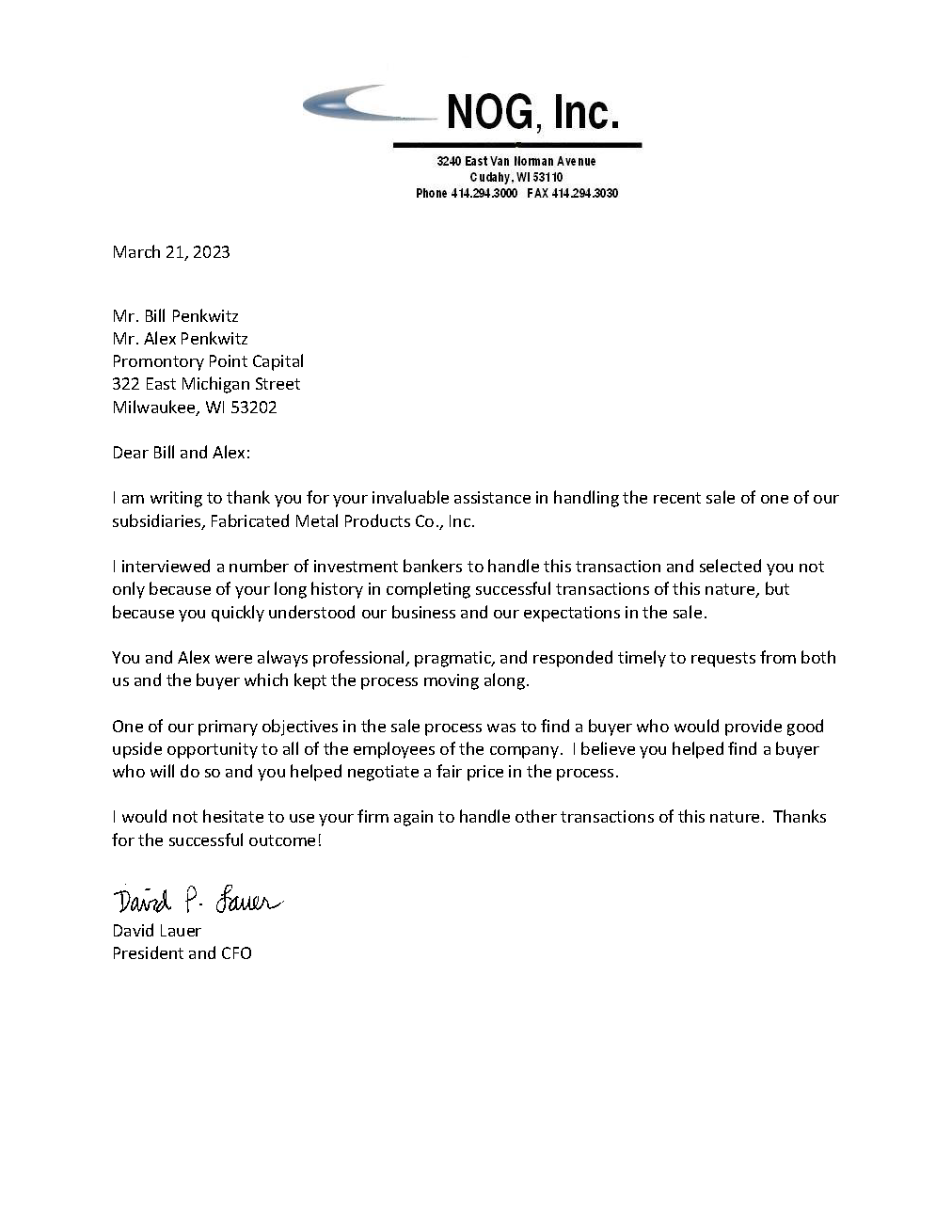 View Recommendation Letter